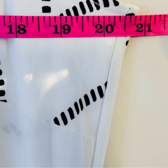 Catherines Black & White Chevron Besded V-Neck Maxi Size S - Picture 9 of 12